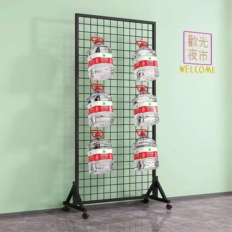 移动式货架铁丝网格架饰品展示架网格置物架落地幼儿园作品置物架