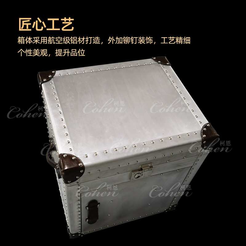 美式复古工业风文件柜角几 餐厅酒吧边几装饰储物柜 工厂可定 制