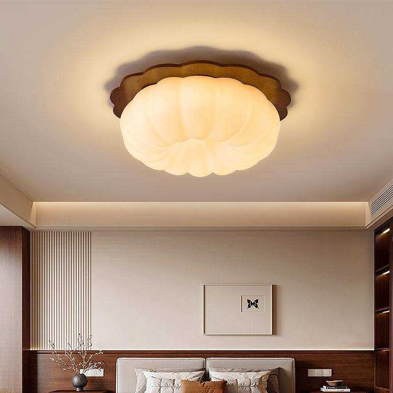 新中式卧室吸顶灯现代简约南瓜灯法式奶油风浪漫房间儿童房灯具,电子元器件市场,其它元器件,淘宝优惠券,粉丝福利购,淘宝优惠卷