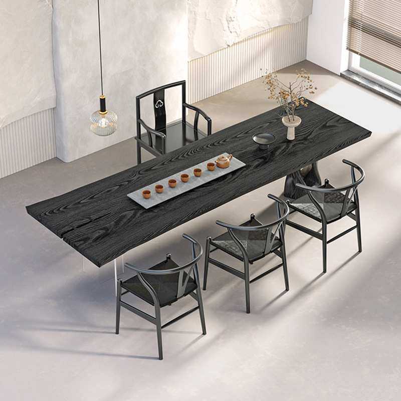 北欧碳化实木茶桌办公室工作台茶室茶几家用泡茶台大板吃饭桌家用,3C数码配件,USB灯,淘宝优惠券,粉丝福利购,淘宝优惠卷