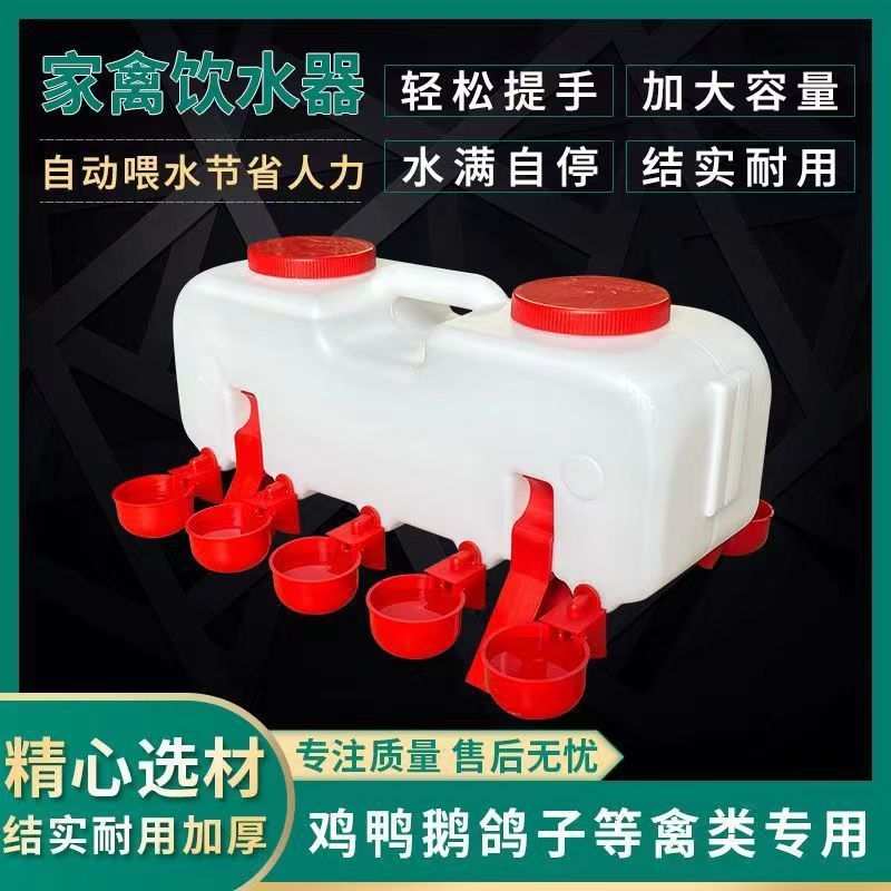 小鸡喝水饮水器家禽鸡鸭鹅鸽子户外养殖专用饮水碗大号自动喂水桶