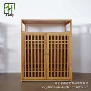 立豪竹制品厂加工竹制茶水柜斗柜竹茶柜博古架茶空间竹家具竹茶架