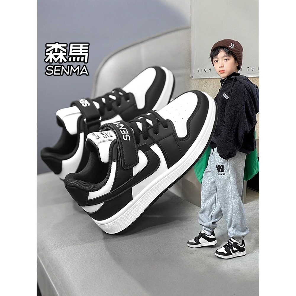 森马童鞋男童鞋子2025新款冬季中大童学生运动鞋男孩儿童低帮板鞋