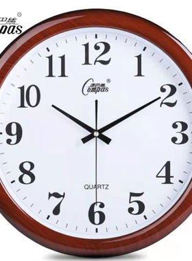 康巴丝钟表客厅挂钟简约时尚家用时钟挂表静音石英钟现代卧室挂钟