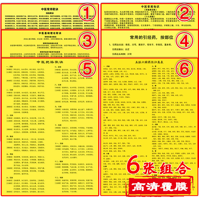 中医五脏六腑药性归类图