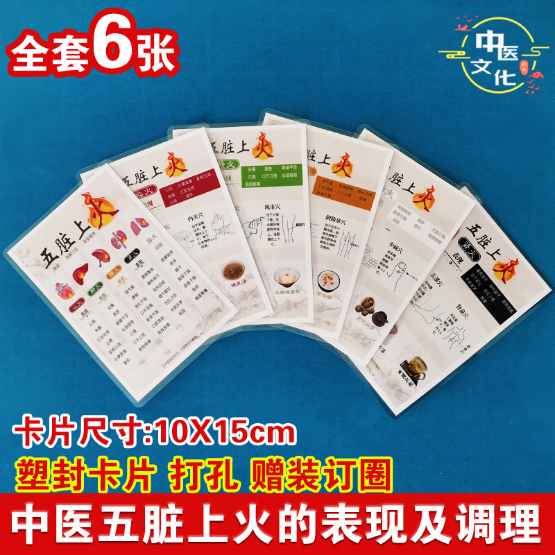 中医五脏上火辩证塑封卡