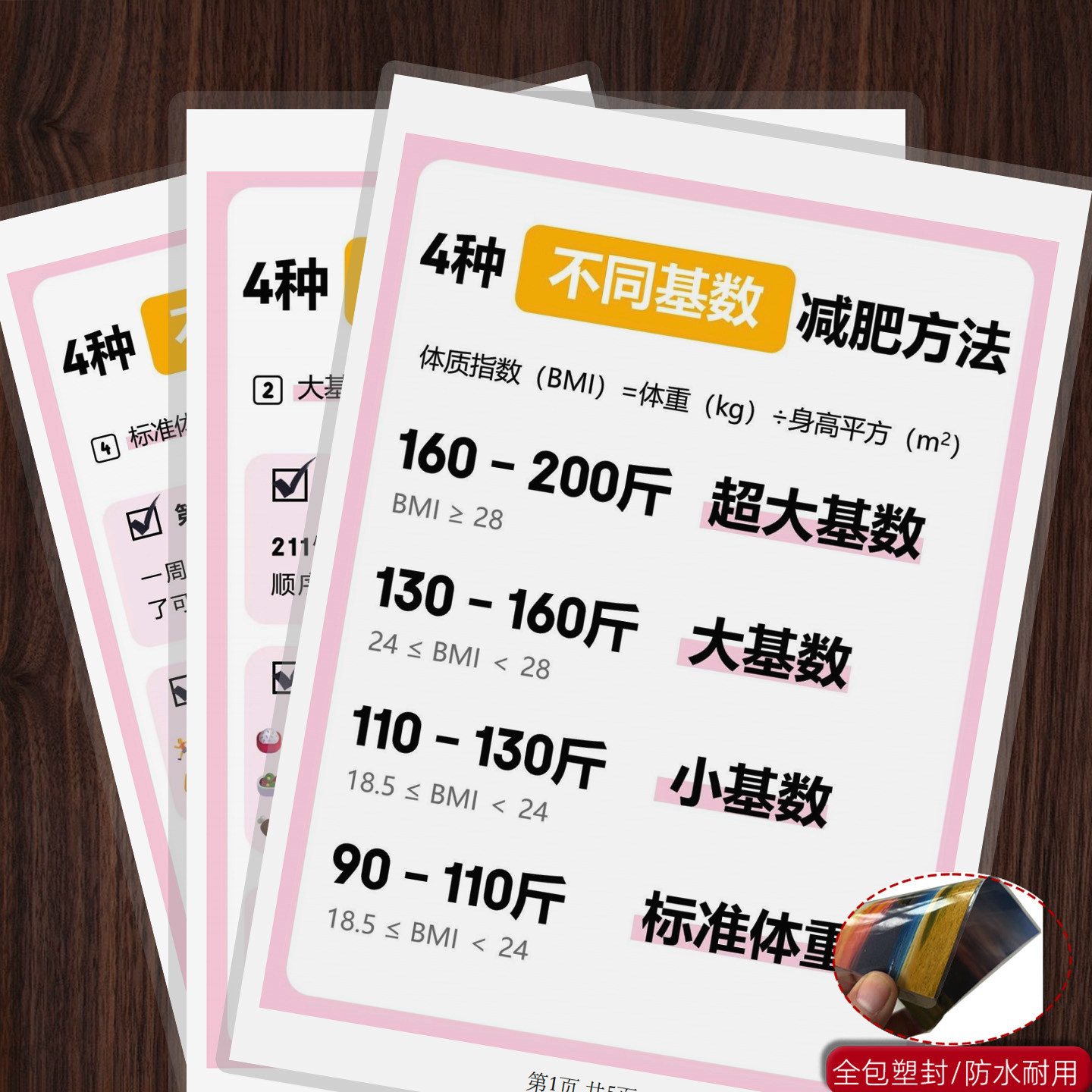 不同基数健康减肥减重瘦