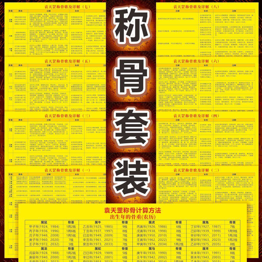 袁天罡称骨歌详解计算法