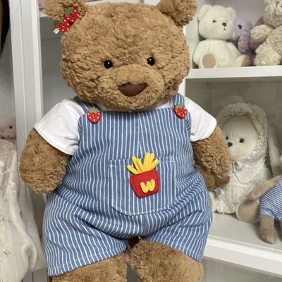 桐桐妈手作 巴塞罗熊巴纳布斯猪可爱背带裤套装娃衣着替不含玩偶
