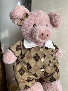 桐桐妈手作 巴塞罗那熊巴纳布斯猪娃衣小熊连体毛衣不含熊