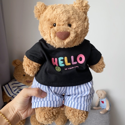 桐桐妈手作 巴塞罗熊衣服T恤套装娃衣可爱着替仅衣服（不含熊）