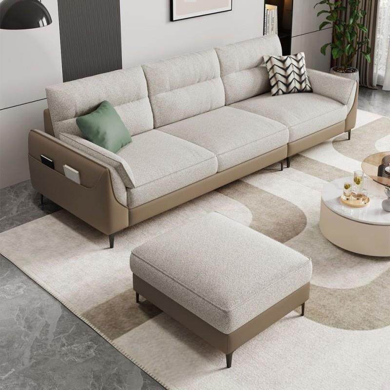 可拆洗棉麻布艺沙发客厅简约现代沙发大小户型意式猫爪