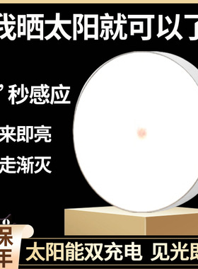 UG73人体感应灯家用走廊过道起夜间卧室睡眠智能自动太阳能充电小