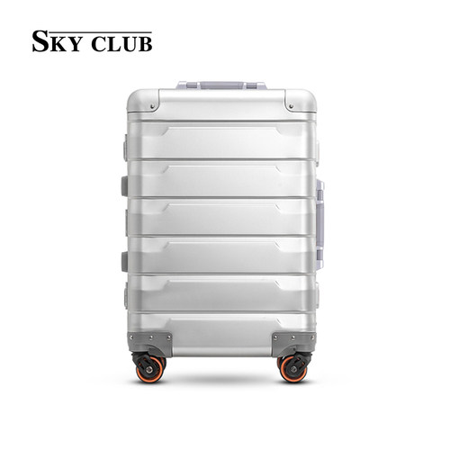 SkyClub铝镁合金行李箱结实耐用