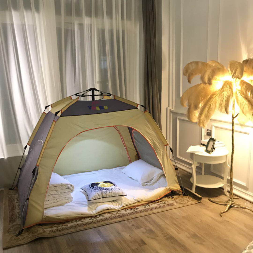 全自动儿童家用h室内床上冬季帐篷保暖防风防蚊蒙古包单双人帐篷