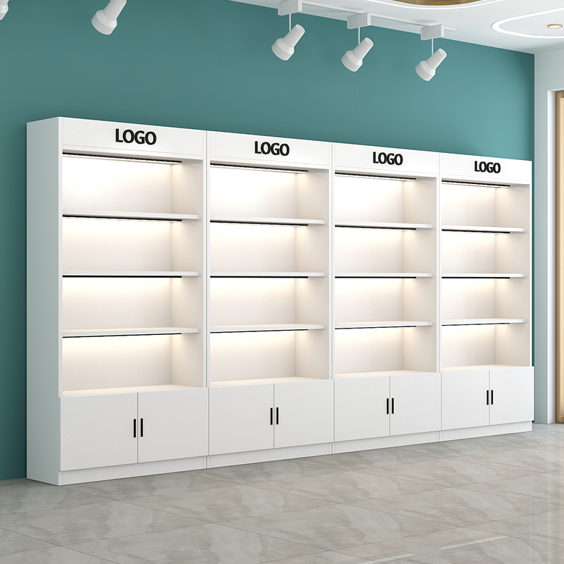 玻璃展示柜化妆品柜礼品展柜带锁C样品柜美容院产品柜子手办陈列