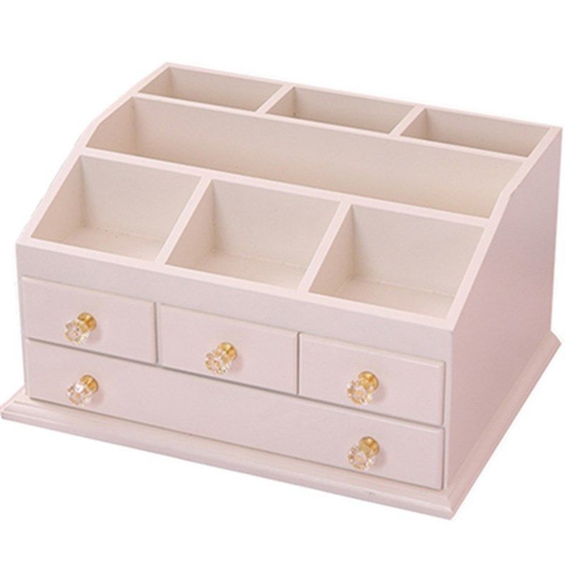 整装木质梳妆台首饰品盒 欧式田园大容J量梳妆盒桌面化妆品收纳盒,收纳整理,首饰盒,淘宝优惠券,粉丝福利购,淘宝优惠卷