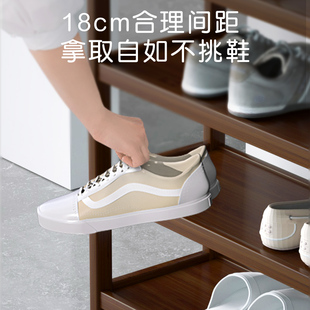 客厅储 家用门口鞋 架实i木落地式 置物架简易收纳鞋 柜多层玄关放鞋