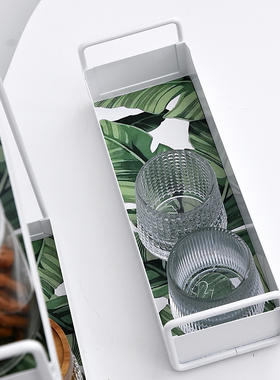 样板间化妆品收纳架 卫生间台面置物架 inKs风桌面收纳盘 铁艺托