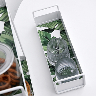 样板间化妆品收纳架 卫生间台面置物架 inKs风桌面收纳盘 铁艺托