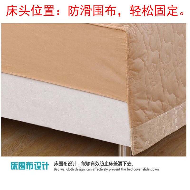 欧式特价纯棉绗缝夹棉床盖单件全棉加厚J床罩双人床笠床盖三四件