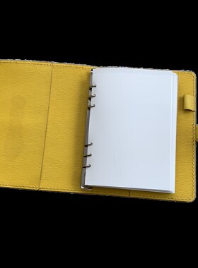 手工制作A5活页本黄色水波纹牛皮记事本diy材料包真W皮笔记本头层