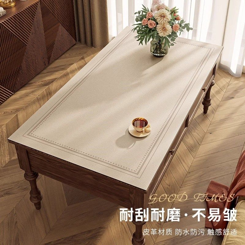复古餐桌桌垫高级感茶几垫防水防油防烫H可裁剪隔热桌布家用台面