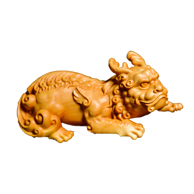 小叶黄杨木雕刻手把件天禄w雌雄貔貅男女摆件实木文玩手工艺礼品