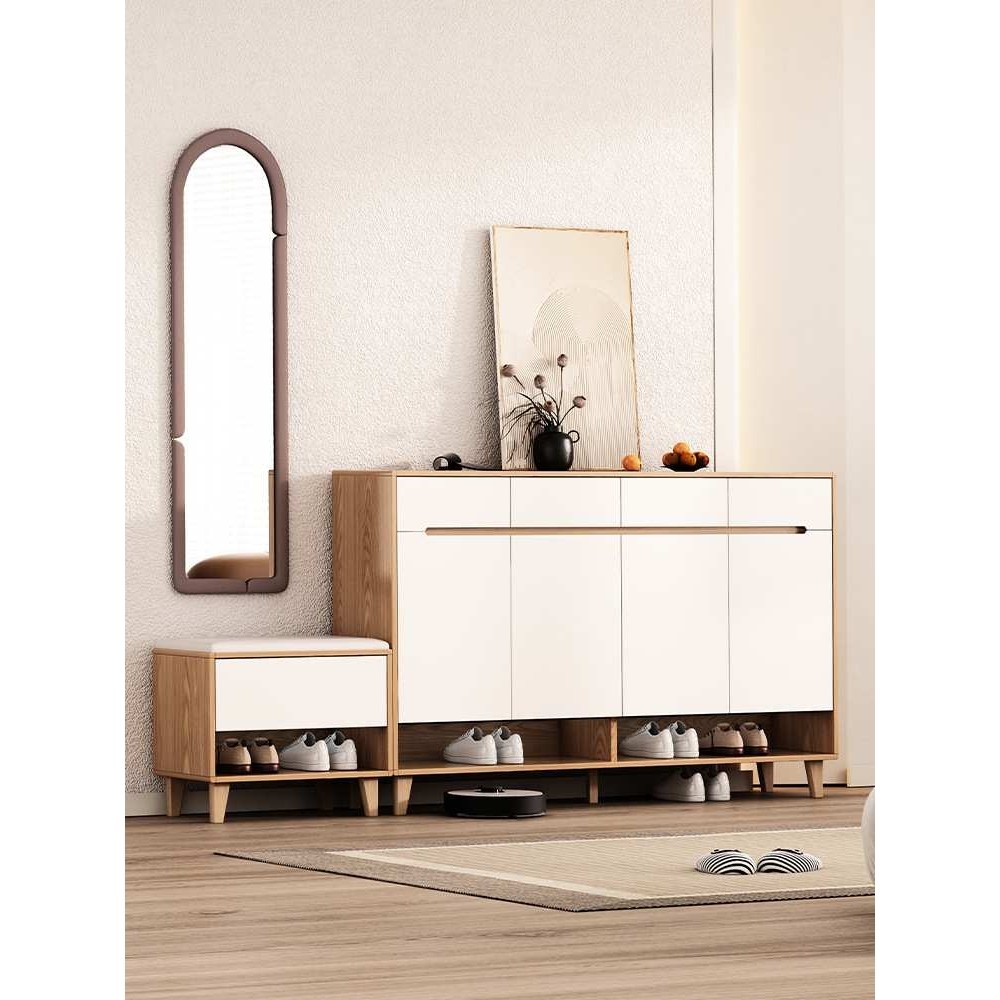 新款北欧入户柜实木鞋柜家用门口一体坐凳大容量收纳玄关柜储物柜,鲜花速递/花卉仿真/绿植园艺,其它园艺用品,淘宝优惠券,粉丝福利购,淘宝优惠卷