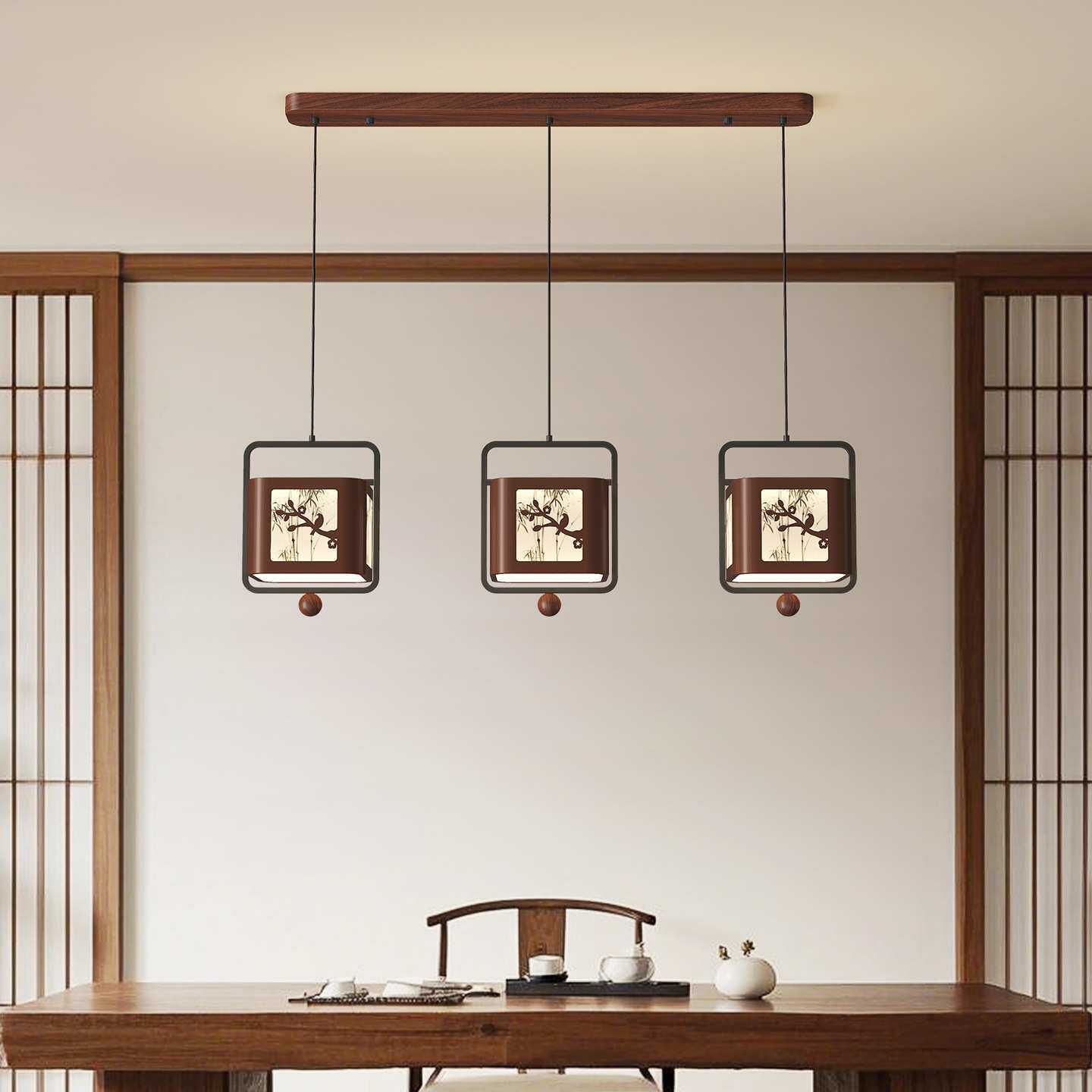 宋代美学餐厅吊灯禅意茶室餐桌吊灯护眼卧室房间灯新中式装饰壁灯