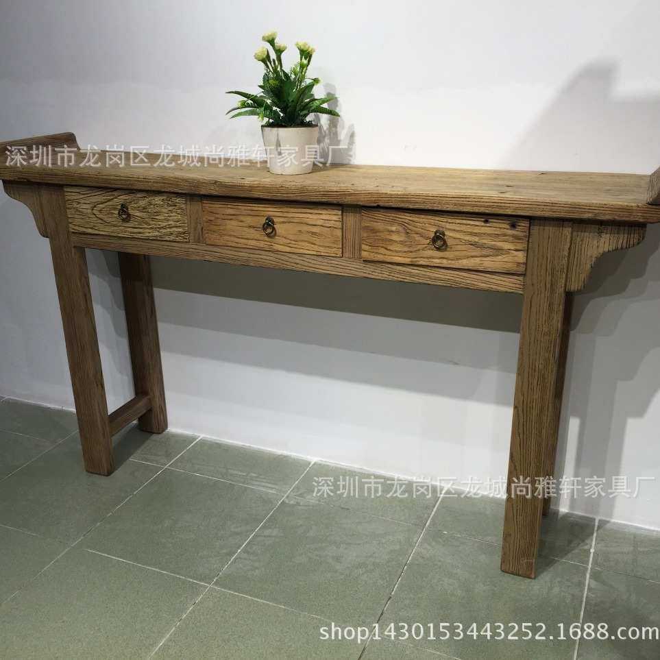 侘寂风条案实木供桌玄关中式仿古免漆做旧风化百年老榆木门板供台,鲜花速递/花卉仿真/绿植园艺,其它园艺用品,淘宝优惠券,粉丝福利购,淘宝优惠卷