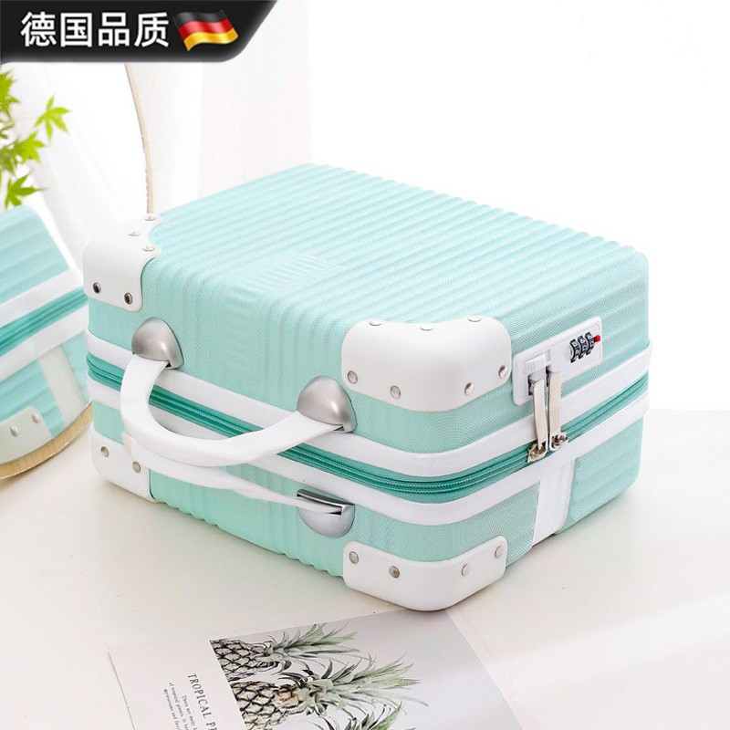 德国进口化妆箱手提小型可挂行李箱女14寸带密码锁化妆包收纳旅行