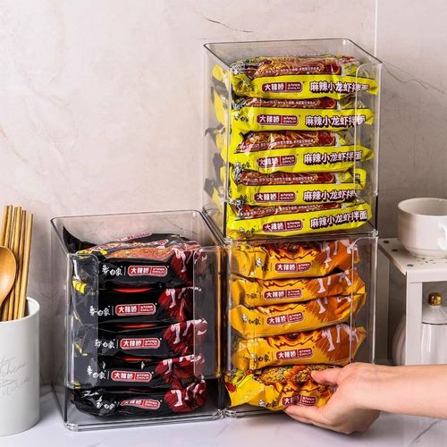 桌面泡面收纳神器橱柜方便面整理筐直角置物架Q多功能家用收纳盒