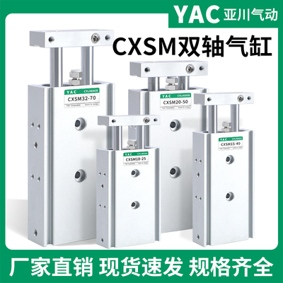 双轴双杆气缸CXSM10小型气动6/15/20/25/32-10X20X25X30X35ZX40X5