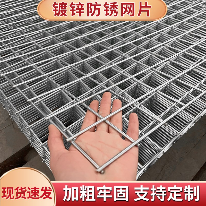 镀锌铁丝网电焊网片m围栏小孔加粗狗笼养殖建筑钢筋网格网钢丝防