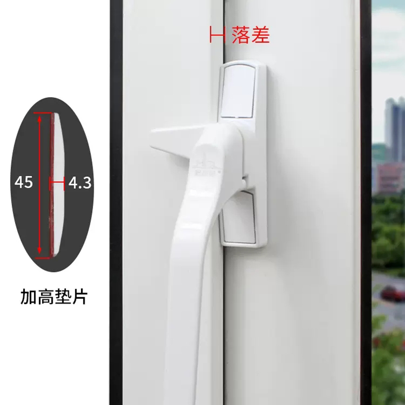 塑钢窗把手铝合金窗户锁卡扣v手柄老式朔钢门窗配件执手平开窗拉