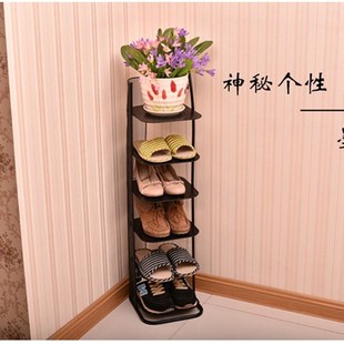 现货速发铁架收纳架铁艺白色便携式门外置物简易单列鞋架经济简约