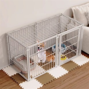 速发围栏狗笼子封顶猫笼犬别墅大中小型猫屋舍训一上厕所区练体笼