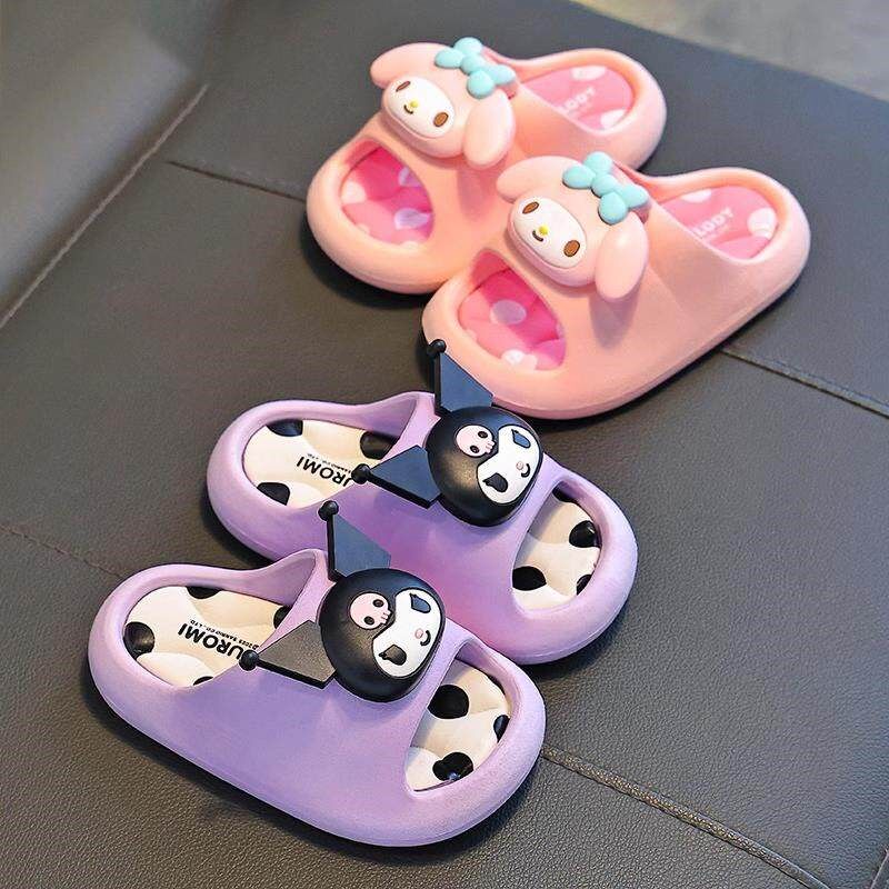 速发黑美儿童拖鞋夏季软底孩可爱防滑室内家庭沐浴浴室拖鞋