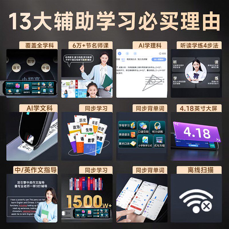 速发新款讯飞智能读笔不限翻译笔小初中高大学习英语通用词典6A全