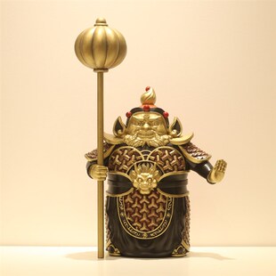 新中式摆件哼哈二将门神乔迁新居新房门厅柜玄关办公室装饰品摆设