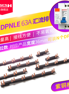 家用配电箱DPNLE63A汇流排DPN漏电保护器接线铜排DZ30LE-32断路器