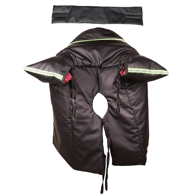 跨骑弯梁摩托车挡风被冬季电动加厚加绒125保暖护膝挡风罩110男PU