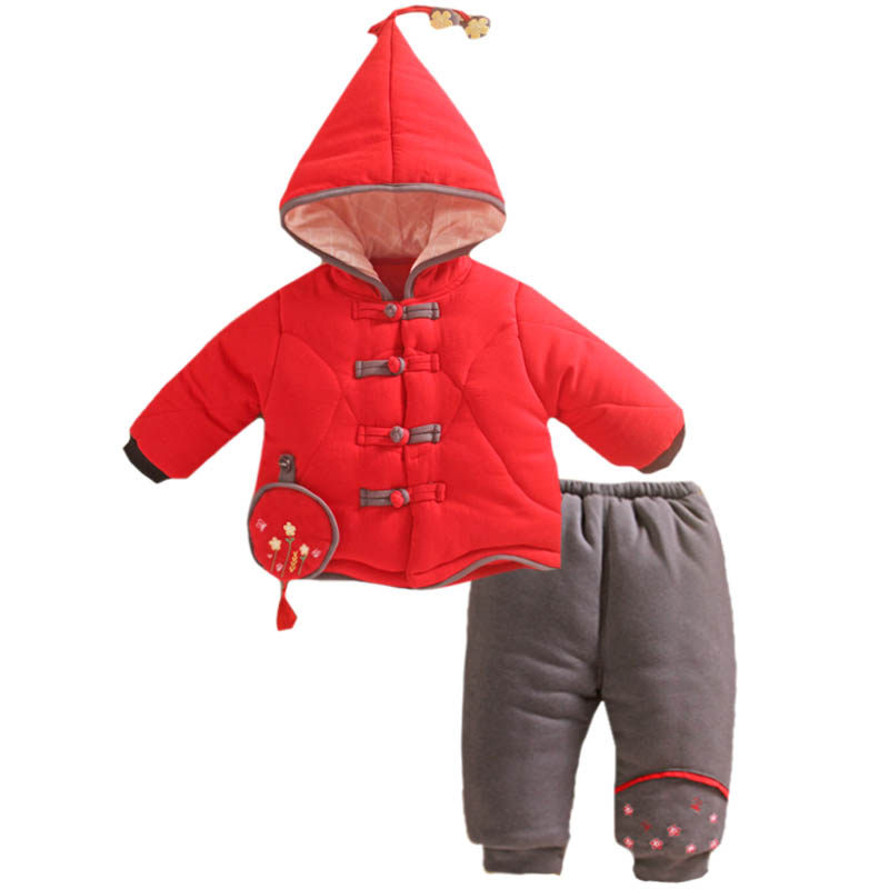 0一1岁半女宝宝秋冬装加厚棉服袄过年周小婴儿衣服外套装洋气冬季