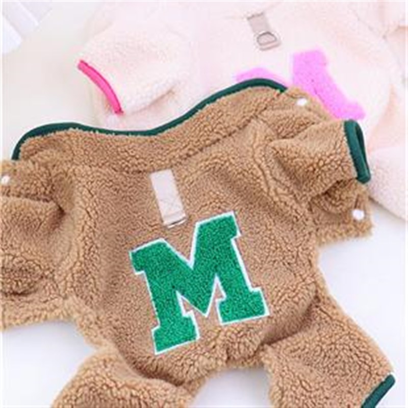 宠物秋冬装泰迪博美比熊小狗狗小型犬牵引绳四腿衣服冬季冬天保暖