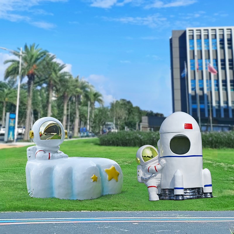 卡通动物垃圾桶雕塑公园椅幼儿园林景区商场玻璃钢果皮箱分类摆件