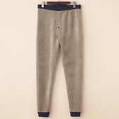 棉裤 秋冬男士 一体绒阳离子护腰加厚打底裤 高腰大码 加绒中厚保暖裤