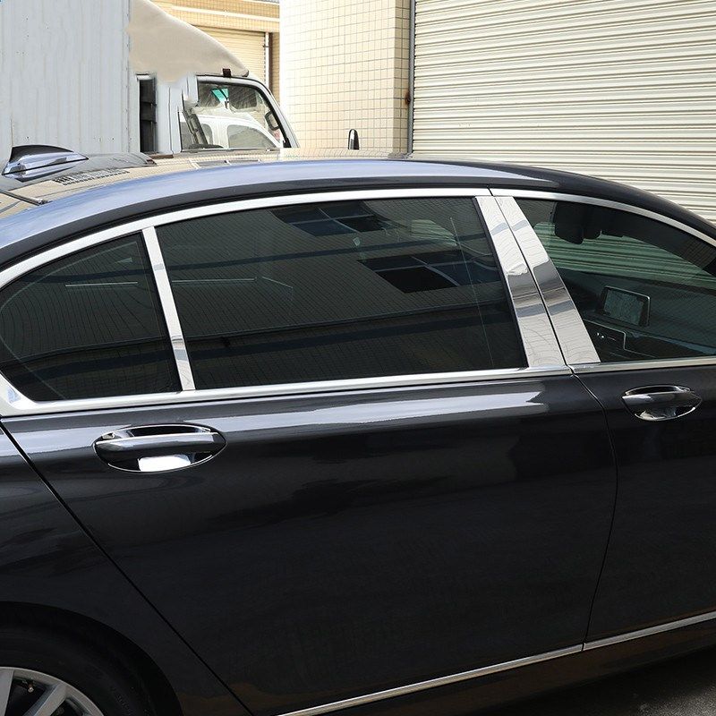 适用09-15款宝马7系730 740车窗中柱装饰条 750立柱B柱车身亮条