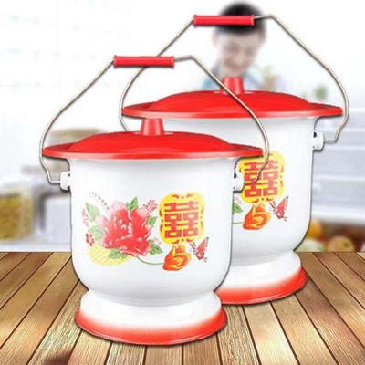 痰盂坐便器_优质加厚搪瓷痰盂成人家用卧室老人女士便盆尿桶成人