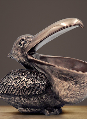 大嘴鸟鹈鹕玄关放钥匙的收纳小摆件门口家用电视柜酒柜装饰品摆设